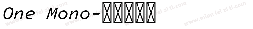 One Mono字体转换